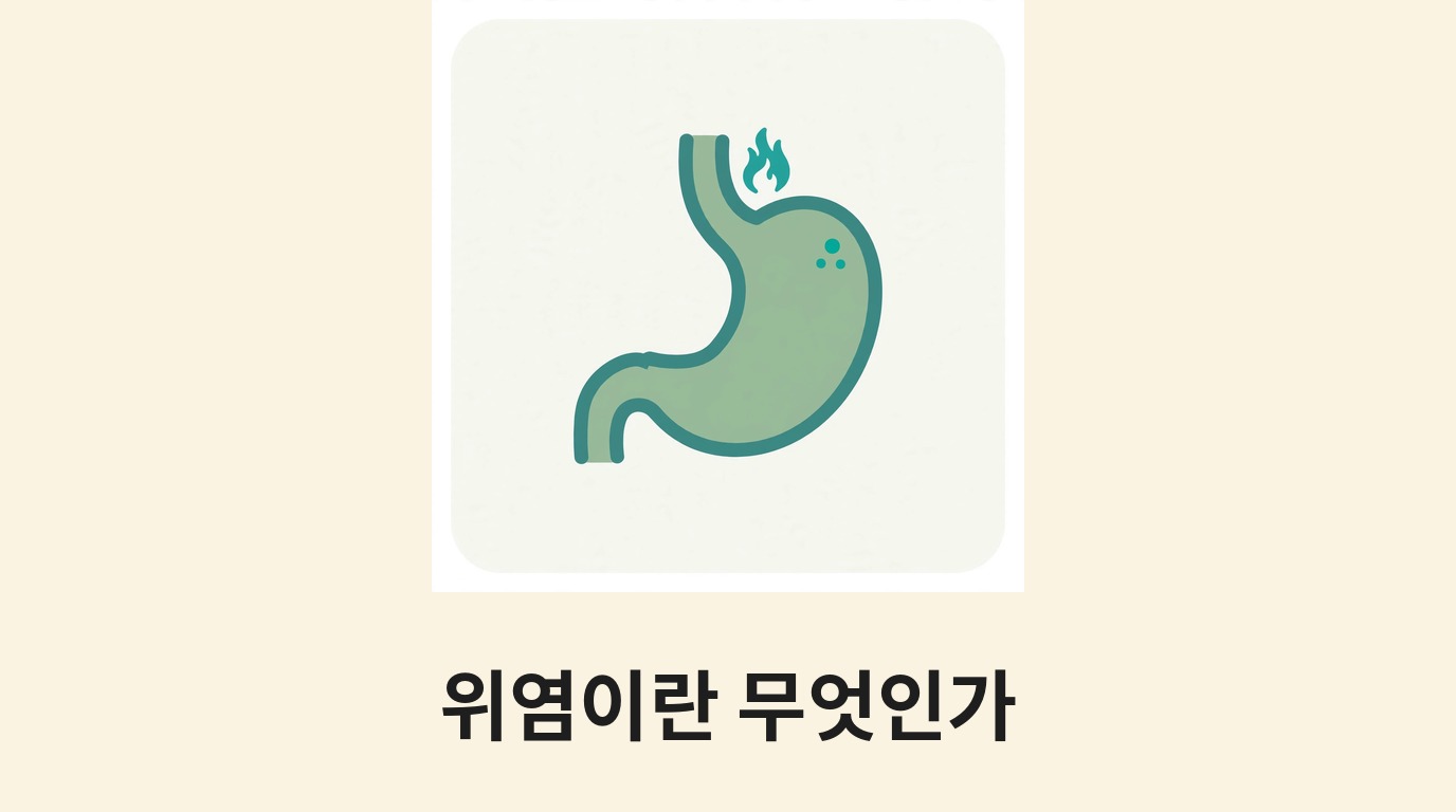 위 모양과 염증을 나타내는 그림