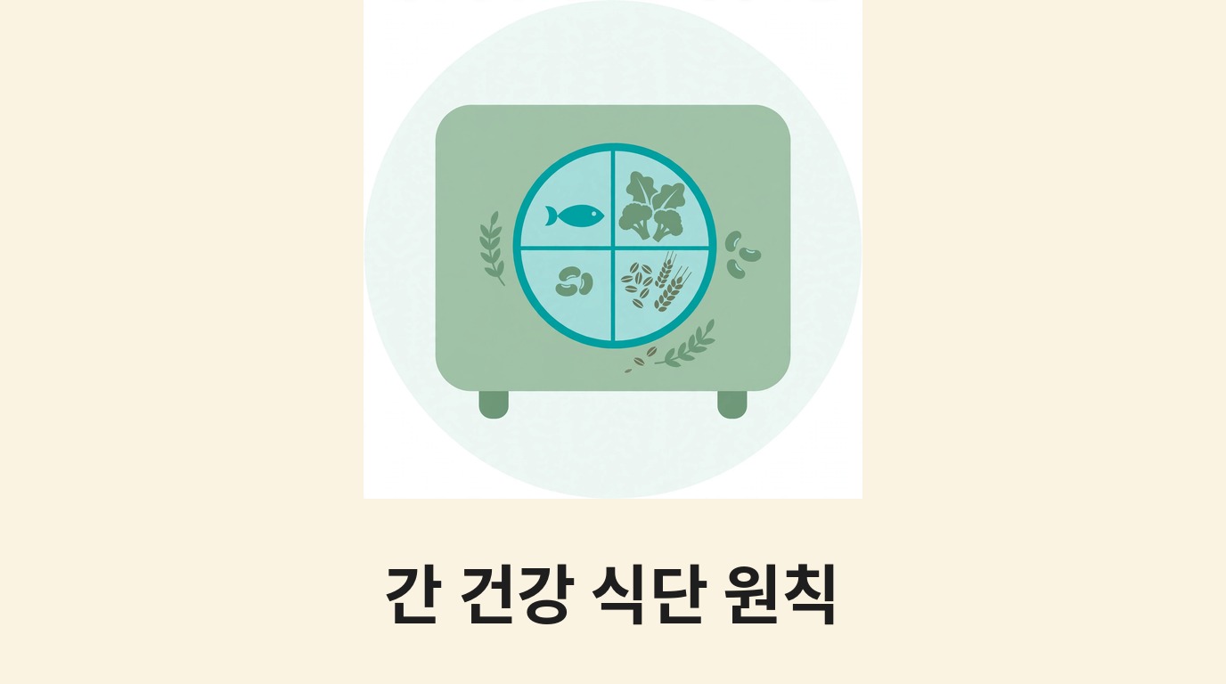 채소·생선·콩·통곡물을 담은 균형 식단 접시 그림